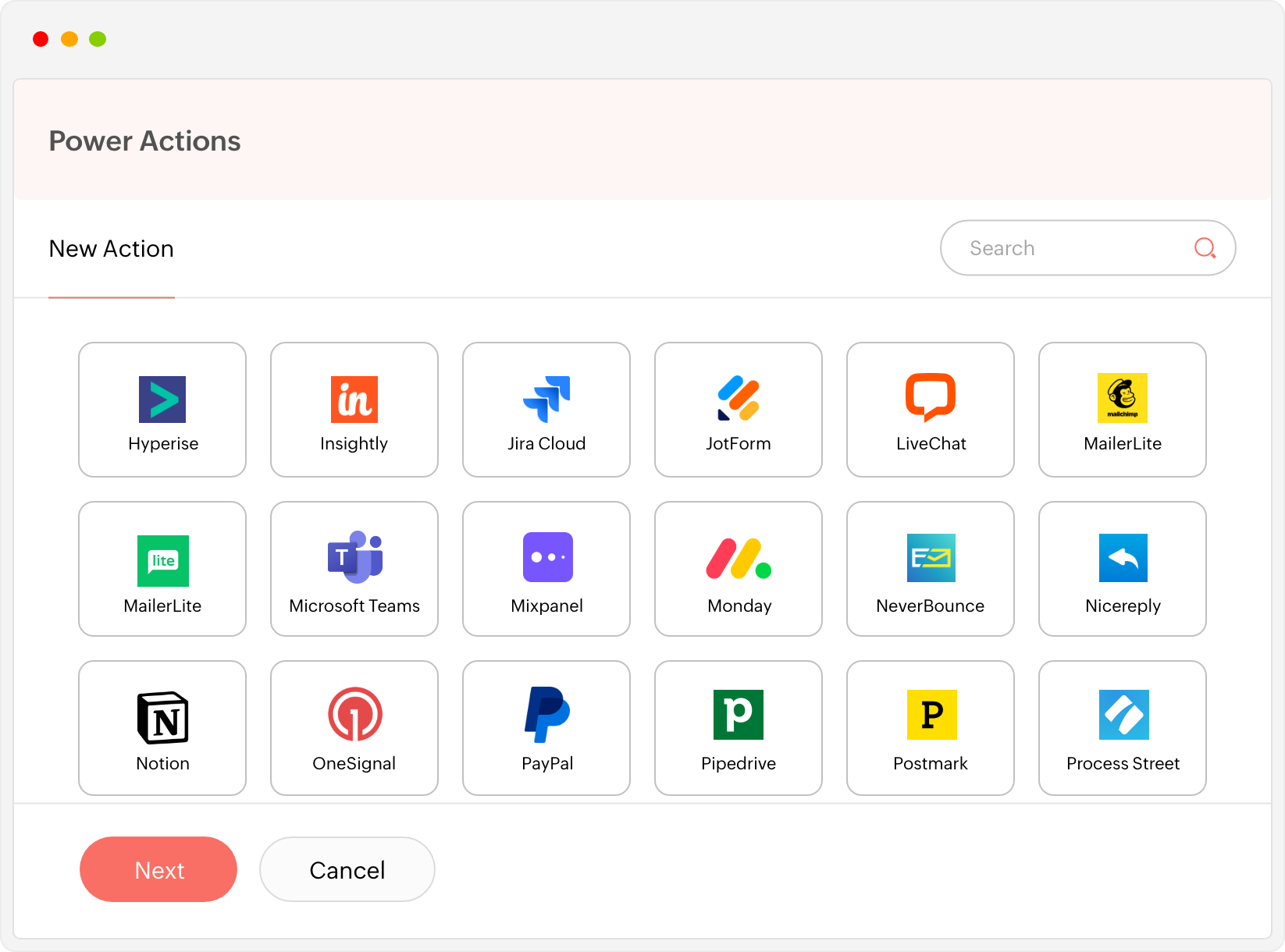 Power actions image